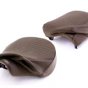 PLEATED SEAT COVER SET, BROWN