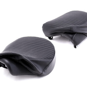 PLEATED SEAT COVER SET, BLACK
